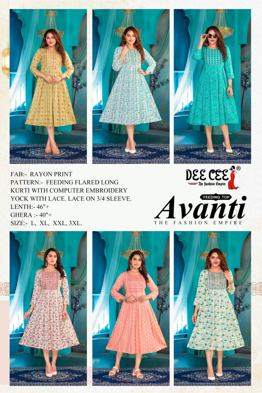 Avanti By Deecee Rayon Printed Kurtis Wholesale Price In Surat